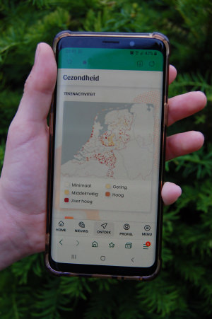 Check tekenactiviteit bij jou in de buurt met de Nature Today-app